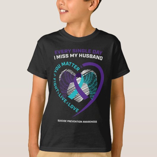 Ter nagedachtenis van mijn liefdevolle man zelfmoo t-shirt (Voorkant)