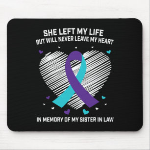 Ter nagedachtenis van mijn schoonzus Suicide Aware Muismat