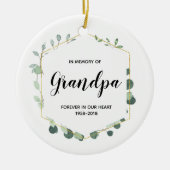 ter nagedachtenis van opa Greenery Ornament (Voorkant)