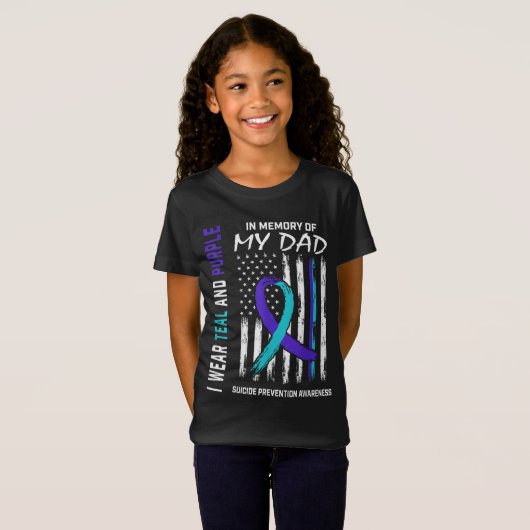 Ter nagedachtenis van pa Suicide Awareness Prevent T-shirt (Voorkant volledig)