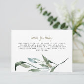Tera - Boho Greenery Gouden Boeken voor Baby Kaart (Staand voorkant)