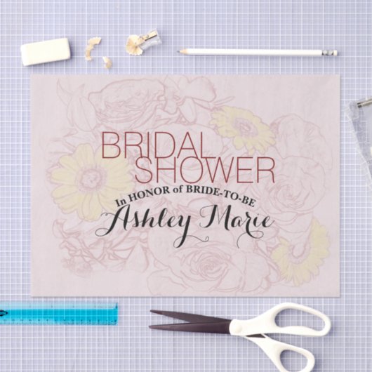 Tercaansicht Boeket Kunstwerk Gepersonaliseerd Tissuepapier (Craft)