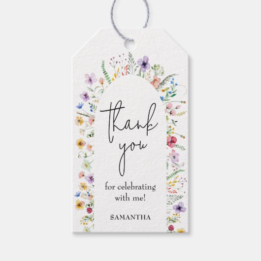 Tere Bruidsboeket Shower Cadeaulabel (Voorkant)