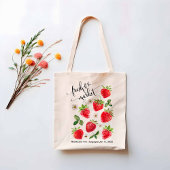 Terecht van de Markt Retro Aardbeien Bruid's Tote Bag