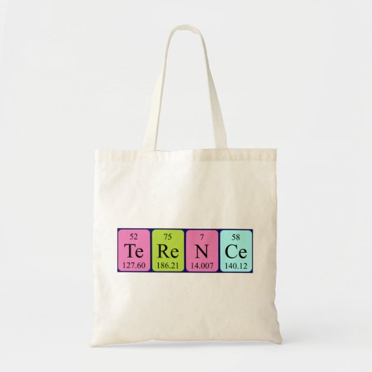 Terence Periodic Table Name canvas tas (Voorkant)
