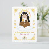 Teresa Benedicta van het Kruis Heilige Kaart (Staand voorkant)