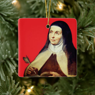 Teresa van Ávila door Rubens Keramisch Ornament