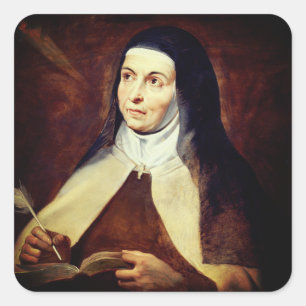 Teresa van Ávila door Rubens Vierkante Sticker