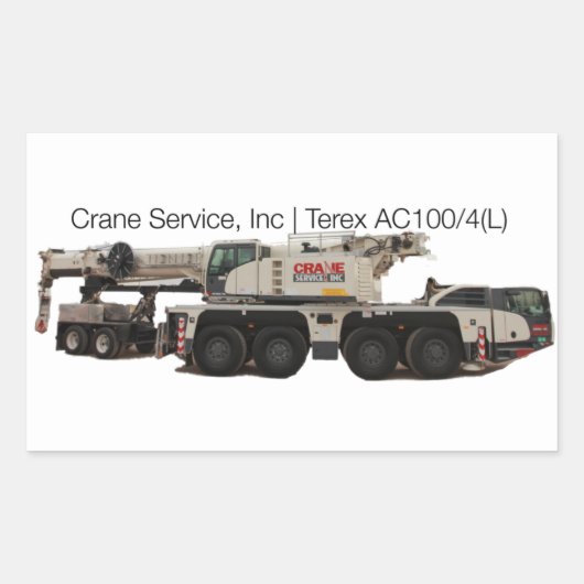 Terex AC100-4L Rechthoekige Sticker (Voorkant)