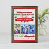 Teri K Aangepaste Voetbal Uitnodiging Kerst (Staand voorkant)