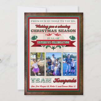 Teri K Aangepaste Voetbal Uitnodiging Kerst