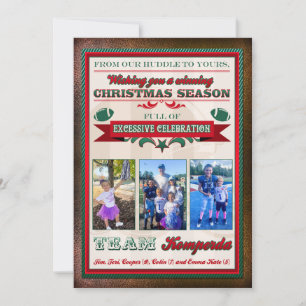 Teri K Football Personnalisé Invitation Xmas