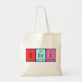 Teri periodieke table name canvas tas (Voorkant)