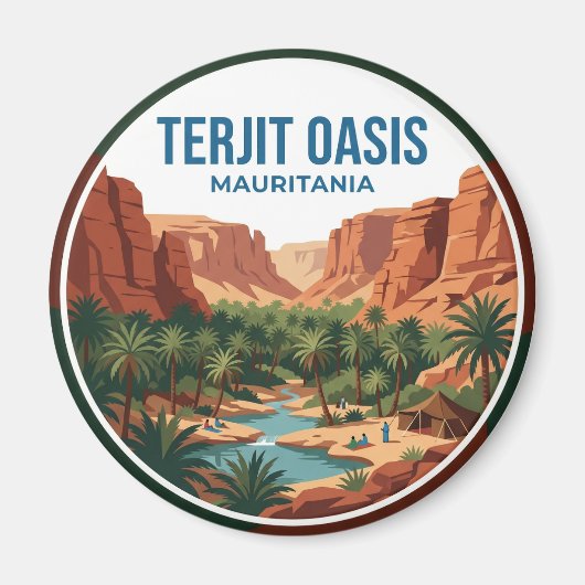 Terjit Oase Mauritanië Magneet (Voorkant)