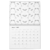 TerkugTerug-naar-school Minimal Lijnpatroon | Zome Kalender (Mar 2027)