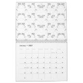TerkugTerug-naar-school Minimal Lijnpatroon | Zome Kalender (Jan 2027)