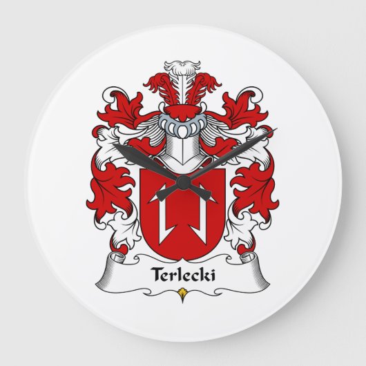 Terlecki Family Crest Grote Klok (Voorkant)