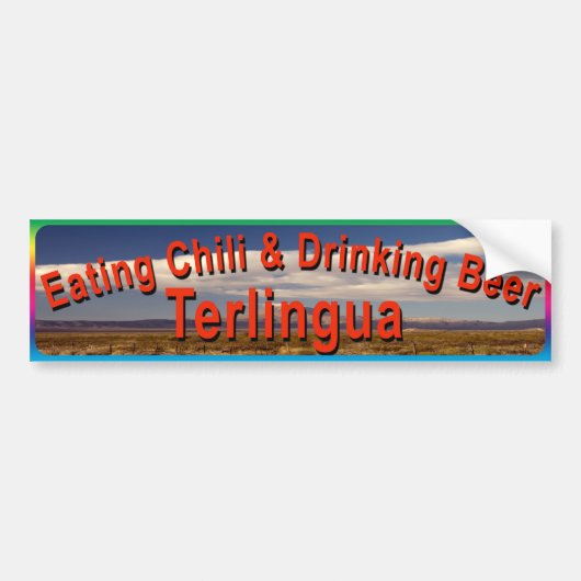 Terlingua Eating Chili Bumpersticker (Voorkant)