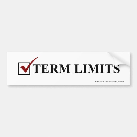 Term Limiet, Stemper Bumpersticker (Voorkant)