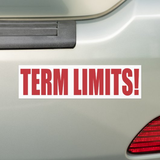 Term Limits NU! Bumpersticker (Op auto)