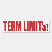 Term Limits NU! Bumpersticker (Voorkant)