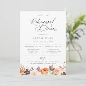 Terme Automne Floral Répétition Dîner Invitation (Debout devant)