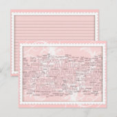 Termes culinaires Word Cloud Recettes Cartes (Devant / Derrière)