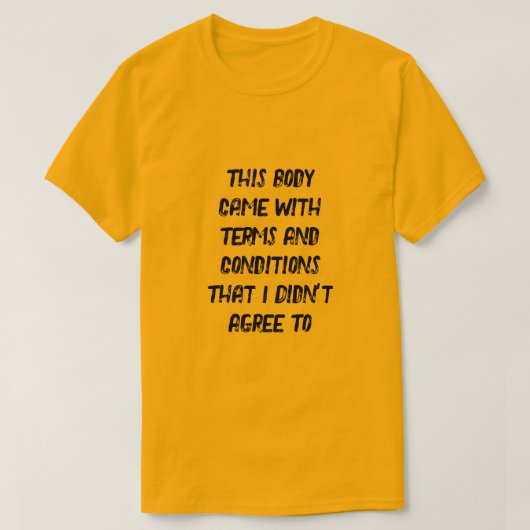 Termes et conditions T-shirt (Design devant)