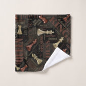 Termes et pièces d'échecs Cuivre et Or ID784 (Gant de toilette)