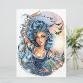 Termijn Fantasy Seasons Vrouw Art Kaart (Staand voorkant)