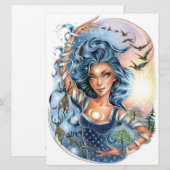 Termijn Fantasy Seasons Vrouw Art Kaart (Voorkant / Achterkant)