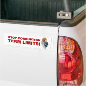 Termijnlimieten, Stop Corruptie - bumpersticker (Op Truck)