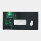 Terminator Matrix Desk Mat - Cyberpunk Pixel Art (Keyboard & Muis)