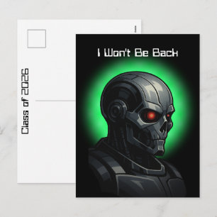 Terminator Schedel Afstudeerklas van 2026 Grafisch Feestdagenkaart