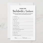 terminer la phrase nuptiale douche carte de jeu (Devant)