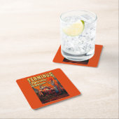 Terminus Absinthe PosterEurope Vierkante Kartonnen Onderzetter (Insitu)