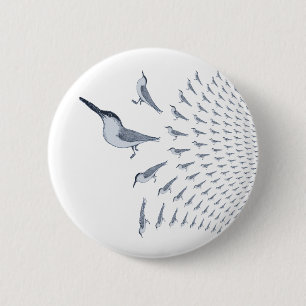 Tern Pattern Pin Button Badge