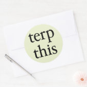 Terp deze ronde lichtstekker sticker (Envelop)