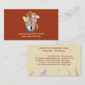 Terra Cook Chef Waterverf Baking Utils Bakery Visitekaartje (Voorkant / Achterkant)