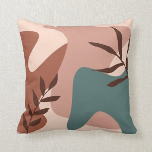 Terra Cotta Abstract Botanical Modern Kussen