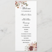 Terra Cotta and Green double side program card  Programma (Voorkant)