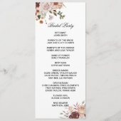 Terra Cotta and Green double side program card  Programma (Achterkant)