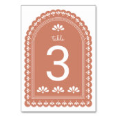 Terra Cotta Arch Automne Mariage Numéro de table (Dos)