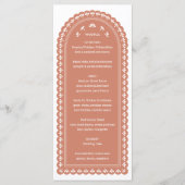 Terra Cotta Arch Herfst Trouwmenu Menu (Voorkant)