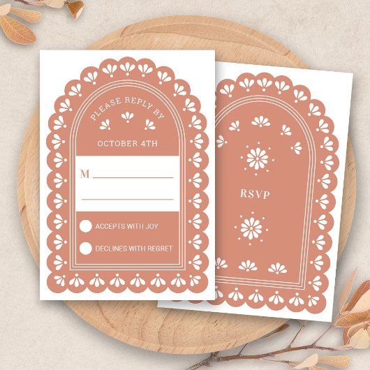Terra Cotta Arch Mariage d'automne Carte RSVP