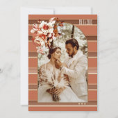 Terra Cotta Boho trouwfoto bedankje Bedankkaart (Voorkant)