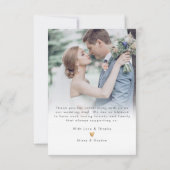 Terra Cotta DIY kleuren Luxe script Dank u Bedankkaart (Achterkant)