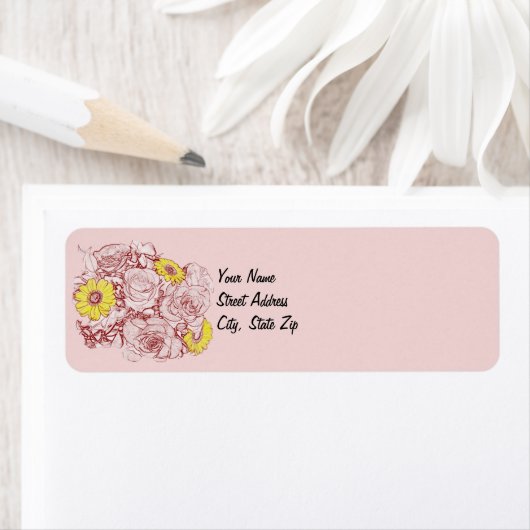 Terra Cotta Edged Bouquet Personalized Etiket (Insitu)