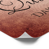 Terra Cotta Glitter Drip | Trendy Icing Sweet 16 Poster (Hoek)