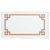 Terra Cotta Greek Key Border King Grootte Kussensloop (Voorkant-Links)